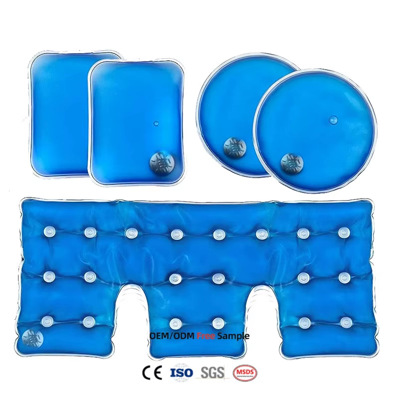 Hot and Cold Gel Pack Flexible Heat Pads with Metal Disc for Click Heating Reusable Instant Ice Pack for Back Neck, Palm