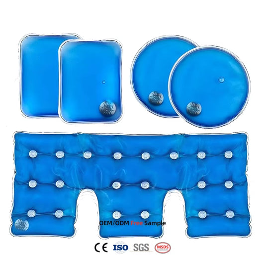 Hot and Cold Gel Pack Flexible Heat Pads with Metal Disc for Click Heating Reusable Instant Ice Pack for Back Neck, Palm